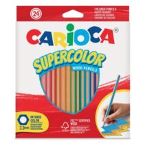 Carioca Supercolor Pack de 24 Lapices de Madera - Cuerpo Hexagonal - Colores Intensos y Gran Opacidad - 3.3mm de Grosor - Color Varios