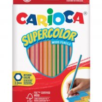 Carioca Supercolor Pack de 36 Lapices de Madera - Cuerpo Hexagonal - Colores Intensos y Gran Opacidad - 3.3mm de Grosor - Color Varios