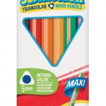 Carioca Supercolor Pack de 6 Lapices de Madera - Cuerpo Triangular Maxi - Colores Intensos y Gran Opacidad - Lapizgrueso Ø 5mm - Color Varios