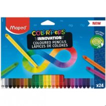 Maped Color`Peps Infinity Pack de 24 Lapices de Colores de Larga Duracion - Hecho Totalmente de Mina - Colores Surtidos