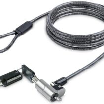 L-Link Cable de Seguridad Nano con Cerradura - Acero Revestido en Vinilo - Compatible con Ranura Nano - Cerradura de LLave