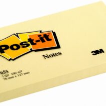 Post-it Bloc de 100 Notas Adhesivas Removibles Canary Yellow 76x127mm - Papel con Certificacion PEFC - 7100090881 - Color Amarillo Claro