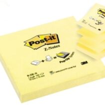 Post-it Bloc de 100 Z-Notas Adhesivas Removibles Zig-Zag Canary Yellow 76x76mm - Papel con Certificacion PEFC - 7100103164 - Color Amarillo Claro