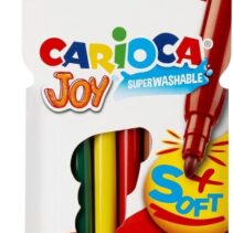 Carioca Joy Paperboard Pack de 6 Rotuladores de Punta Fina - Punta 2.6mm - Superlavables - Ideales para Dibujar y Colorear - Colores Surtidos