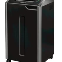 Fellowes 425Ci Destructora de Papel Manual 114L - Destruye hasta 32 Hojas - Corte en Particulas - Nivel de Seguridad P-4 - Color Negro/Plata