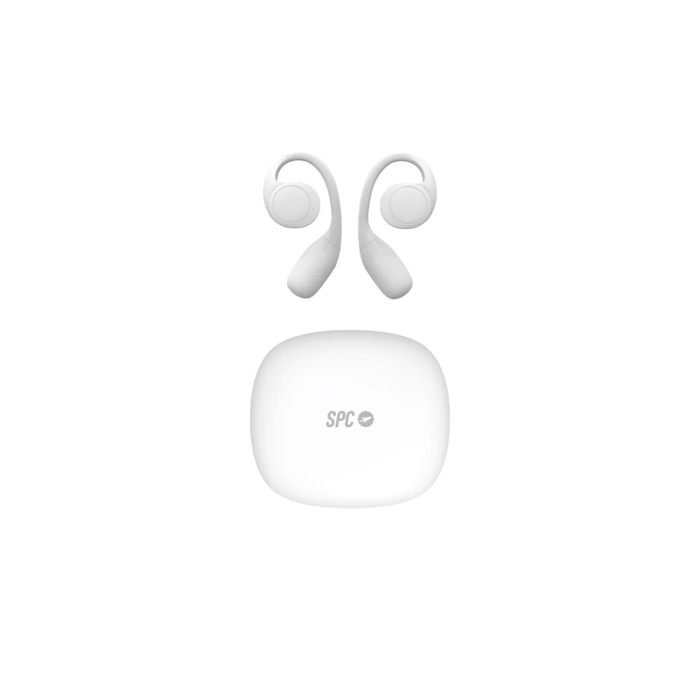 SPC Ether 2 Sense Auriculares Open-ear Bluetooth 5.3 - Manos Libres - Asistente de Voz - Conectividad con 2 Dispositivos Simultaneamente - Autonomia hasta 8h - Control Tactil - Color Blanco