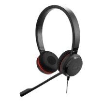 Jabra Evolve 20SE MS Auriculares Estero con Microfono USB - Cancelacion de Ruido - Diadema Ajustable - Controles en Cable - Color Negro