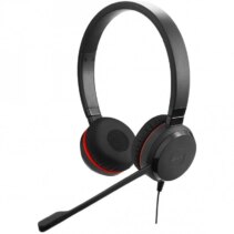 Jabra Evolve 30 UC Auriculares con Microfono - Conectividad Flexible USB o 3.5mm - Cancelacion de Ruido - Diadema Ajustable - Controles en Cable - Color Negro