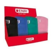 Enri Expositor de 20 Estuches Portatodo de 1 Compartimento - Fabricados en Neopreno - Colores Negro