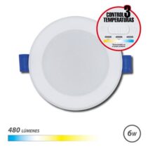 Elbat Downlight Circular 6W - 480Lm - Selector 3 Temperaturas - Color Blanco