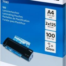 Dahle Pack de 100 Fundas para Plastificar Brillo A4 - 125 Micras - Alta Calidad - Transparente