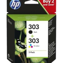 HP 303 Negro + Color Pack de 2 Cartuchos de Tinta Originales - 3YM92AE