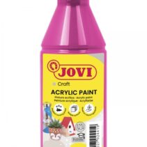 Jovi Jovidecor Acryl Pintura Acrilica Satinada - Alto Poder Cubriente - Facil Aplicacion - Multiusos - Resistente al Agua y Jabon - Color Rosa