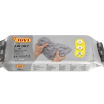 Jovi Air Dry Pastilla Pasta Modelar Endurecible al Aire - Tacto Fresco - Facil de Moldear - Multi-Superficie - Secado en 24H - Acabado Fino - Color Gris