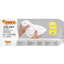 Jovi Air Dry Pasta para Modelar 500gr - Endurecible al Aire - Tacto Fresco - Facil de Moldear - Multi-Superficie - Secado en 24H - Acabado Fino - Color Blanco