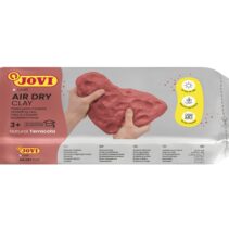 Jovi Air Dry Pasta para Modelar 500gr - Endurecible al Aire - Tacto Fresco - Facil de Moldear - Multi-Superficie - Secado en 24H - Acabado Fino - Color Terracota