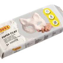 Jovi Paper Clay Pasta de Papelmache 680gr - Lista para Usar - Secado al Aire - Ligera y Facil de Modelar - No Mancha - Ideal para Figuras y Mascaras - Color Blanco