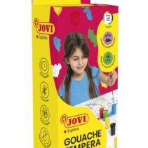 Jovi Gouache Tempera Estuche de 6 Botes 15ml + Pincel - Mezclables - para Papel