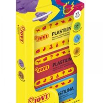 Jovi Estuche de 3 Pastillas de Plastilina 50gr - No Se Seca - sin Gluten - Facil de Moldear - Libre de Alergenos - No Toxica - Color Surtido