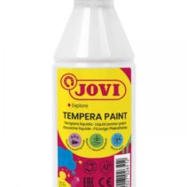 Jovi Tempera Paint Tempera Liquida - Base Agua - Lista para Usar - Alto Poder Cubriente - Secado Rapido - Excelente Rendimiento - Facil Aplicación - Color Blanco