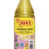 Jovi Glitter Tempera Botella de 250ml - Base Agua - Lista para Usar - Particulas de Purpurina - Excelente Rendimiento - Secado Rapido - Fluidez Optima - Color Oro