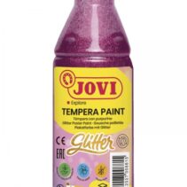 Jovi Glitter Tempera Liquida Base Agua 250ml - Particulas de Purpurina - Excelente Rendimiento - Secado Rapido - Fluidez Optima - Adherencia en Multiples Superficies - Color Rosa