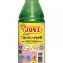 Jovi Glitter Tempera Liquida Base Agua 250ml - Particulas de Purpurina - Excelente Rendimiento - Secado Rapido - Fluidez Optima - Adherencia en Multiples Superficies - Color Verde