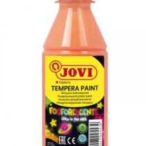 Jovi Tempera Paint Tempera Liquida Fosforescente - Brilla en la Oscuridad - Secado Rapido - Excelente Adherencia - Lista para Usar - Color Naranja