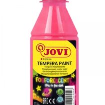 Jovi Tempera Paint Tempera Liquida Fosforescente - Brilla en la Oscuridad - Secado Rapido - Excelente Rendimiento - Facil Aplicacion - Buena Adherencia - Color Rosa