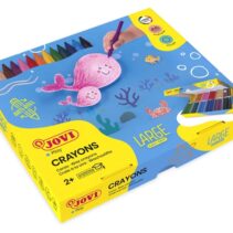 Jovi Large Easy Grip Caja de 300 Ceras Plasticas Hexagonales - Uso en Papel y Cartulina - No Manchan - No Ruedan - Ideal para Escuelas Infantiles - Colores Surtidos