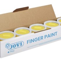 Jovi Bote de Pintura de Dedos - 125ml Pintura de Dedos - Colores Mezclables - Textura Gelatinosa - Lavable - sin Gluten Ni Alergenos - No Toxico - Estimula la Coordinacion Motora - Color Amarillo