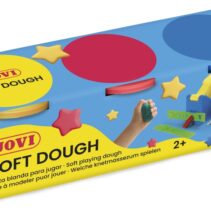 Jovi Soft Dough Blandiver Estuche de 3 Botes 110gr - Blanda y Flexible - Facil de Amasar y Moldear - Ideal para Iniciacion al Modelaje - Fomenta Creatividad y Motricidad Fina - Color Surtido