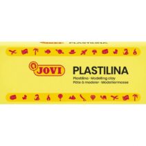 Jovi Caja de 15 Pastillas de Plastilina 150gr - 100% Vegetal - Muy Moldeable - No Se Seca - sin Gluten - Inocua y No Toxica - Ideal para Figuras en Volumen - Color Amarillo