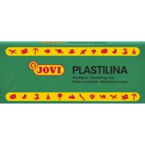 Jovi Caja de 15 Pastillas de Plastilina 150gr - Pasta Vegetal - No Se Seca - sin Gluten - Inocua - Facil de Moldear - Ideal para Figuras Voluminosas - Color Verde