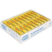 Jovi Baby Caja de 18 Pastillas de Plastilina Super Blanda - Estimula Creatividad y Sensibilidad Tactil - Fortalece Musculos de Manos y Dedos - Color Amarillo