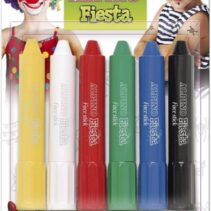 Alpino Fiesta Face Stick Pack con 6 Barritas de Pintura Facial - Sistema Retractil Giratorio - Se Lava con Agua - Testado Dermatologicamente