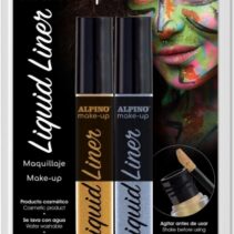 Alpino Make-up Liquid Liner Pack con 2 Botes de Maquillaje Liquido con Aplicador - Se Lava con Agua - Testado Dermatologicamente - Colores Oro y Plata