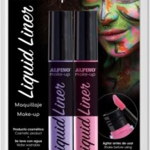 Alpino Make-up Liquid Liner Pack con 2 Botes de Maquillaje Liquido con Aplicador - Se Lava con Agua - Testado Dermatologicamente - Colores Rosa y Lila