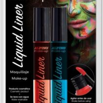 Alpino Make-up Liquid Liner Pack con 2 Botes de Maquillaje Liquido con Aplicador - Se Lava con Agua - Testado Dermatologicamente - Colores Azul y Rojo