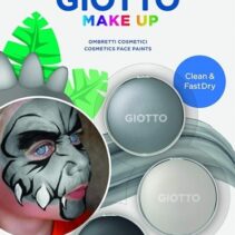 Giotto Make Up Dinosaur Pack con 3 Maquillajes Faciales de Tematica Dinosaurio - Se Lava con Agua - Dermatologicamente Testado - Colores Surtidos