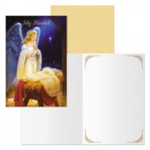 Dohe Angel Pack de 6 Tarjetas de Felicitacion Navideña con Sobre - Tamaño Cerrada 11.5x17cm