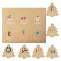 Dohe Navidad Kraft Pack de 48 Etiquetas para Regalos - Diseños Navidad - Tamaño 4