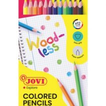 Jovi Woodless Pack de 12 Lapices de Colores - Forma Triangular - Minas Resistentes - Sin Madera - Colores Surtidos