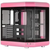 Mars Gaming MC-3T Caja Gaming Premium - Tres Paneles de Cristal Templado - Montaje Vertical de GPU - Capacidad para 10 Ventiladores - USB-C y USB 3.0 - Color Rosa