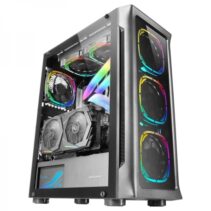 Mars Gaming MC-Neo Torre Gaming Premium - Refrigeracion CPU FREEZER - 4 Ventiladores ARGB - Cristal Templado - Soporte E-ATX - Iluminacion Dual Ring - Color Negro