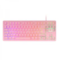 Mars Gaming MK023 Teclado Gaming - Tecnologia H-Mech RED - Iluminacion FRGB - Anti-Ghosting - Compatibilidad Universal - Estructura Robusta - Color Rosa