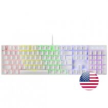 Mars Gaming MK422 Teclado Gaming - Switches Mecanicos Antipolvo - Teclas Imborables - Iluminacion RGB - Chip ARM - Compatibilidad Multiplataforma - US - Color Blanco