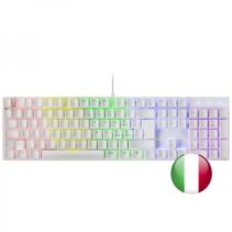 Mars Gaming MK422 Teclado Gaming Mecanico - Switches Antipolvo - Iluminacion RGB - Teclas Doble Inyeccion - Anti-ghosting Avanzado - Multiplataforma - Italiano - Color Blanco