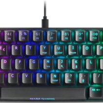 Mars Gaming MKMINI Teclado Gaming - Ultra-compacto 60% - Iluminacion FULL RGB - Switches Mecanicos OUTEMU PRO - Software Personalizable - Multiplataforma - Color Negro