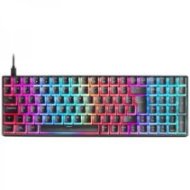 Mars Gaming MKULTRA Teclado Gaming Premium - Compacto 96% - Teclas PBT Pudding - Iluminacion FULL RGB CHROMA - Switches OUTEMU SQ - USB-C Extraible - Color Negro